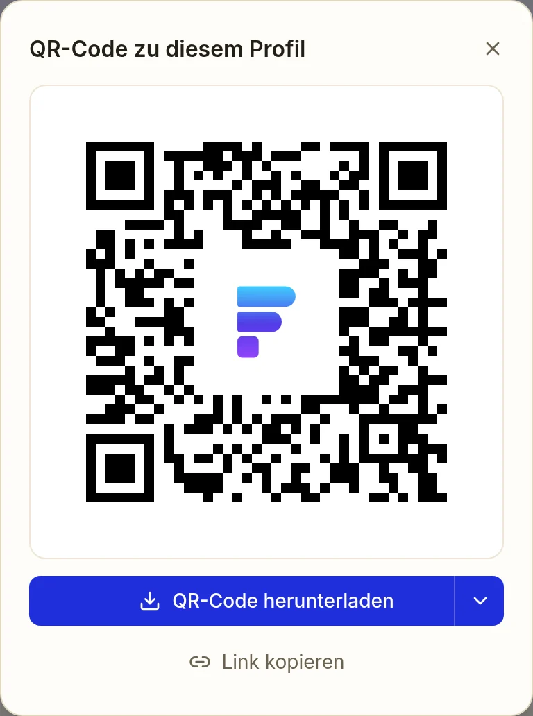 QR-Code zu diesem Profil – live in FreyOne erzeugt